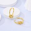 Original 925 Silber Creolen Gold Ohrringe Für Frau Herz Stern Mond Zirkonia Pendientes Modeschmuck