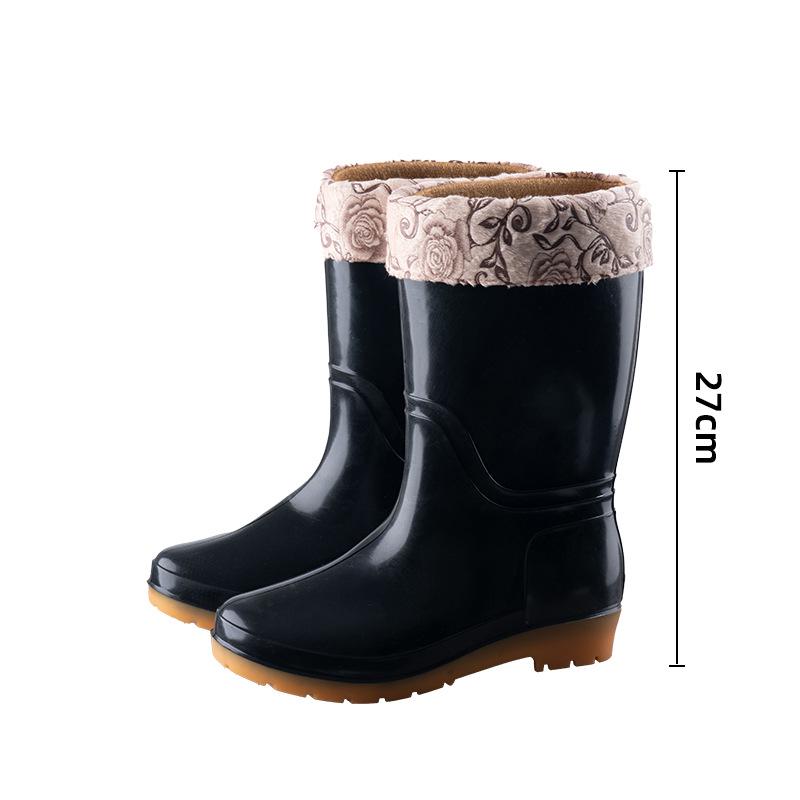 Wasserdichte, rutschfeste Regenstiefel für Herren – Hohe Gummischuhe mit Samtfutter, säure- und laugenbeständig.