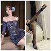Sexy Underwear Women's Lace Hip Skirt Uniform Sexy One-word Shoulder Perspective Hot Secretary Suit Passion Maid Skirt
