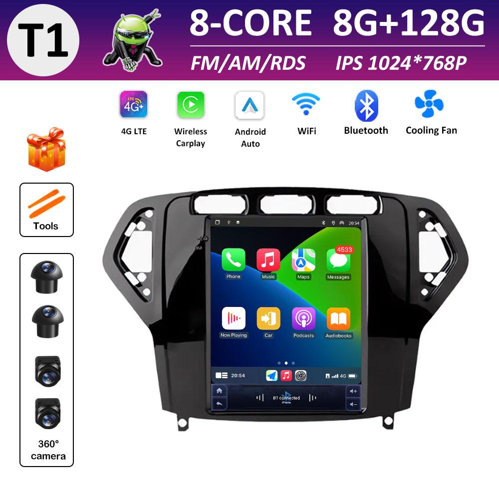 For Ford Mondeo 2007 2008 2009 - 2010 GPS Navigation IPS Touch Screen Android Smart System Wireless Carplay Accessories WIFI DSP