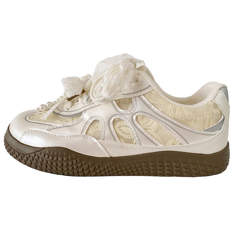 

BE-6863 Латексная стелька/толстая подошва легкие немецкие кроссовки женские туфли дышащая сетка новые китайские кроссовки белые туфли 35 бежевый