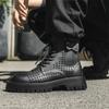 Casual hollowed out men's boots New Fashion Designer Style Outdoor leisure trend party office thick soled youth quality shoes