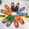 Echtleder Freizeitschuhe für Herren 2024 Luxusmarke Herren Slipper Mokassins Leicht Atmungsaktiv Slip-on Bootsschuhe Zapatos Hombre