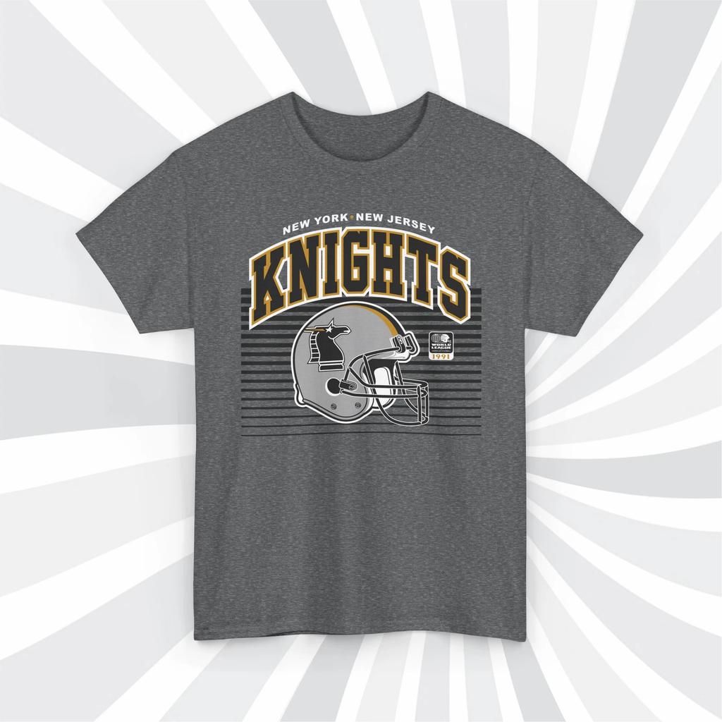 New York New Jersey Knights 1991 WLAF Vintage Football Helmet T Shirt