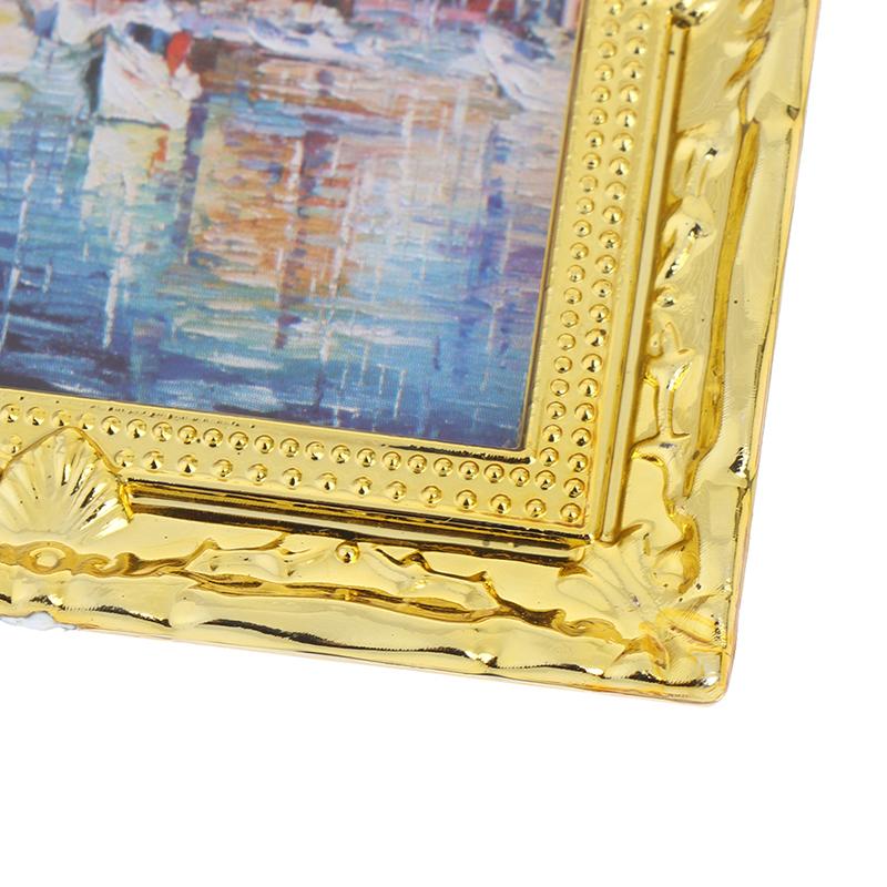 Dollhouse Miniature 1:12 Mini Decorative Accessories Antique Frame Oil Painting