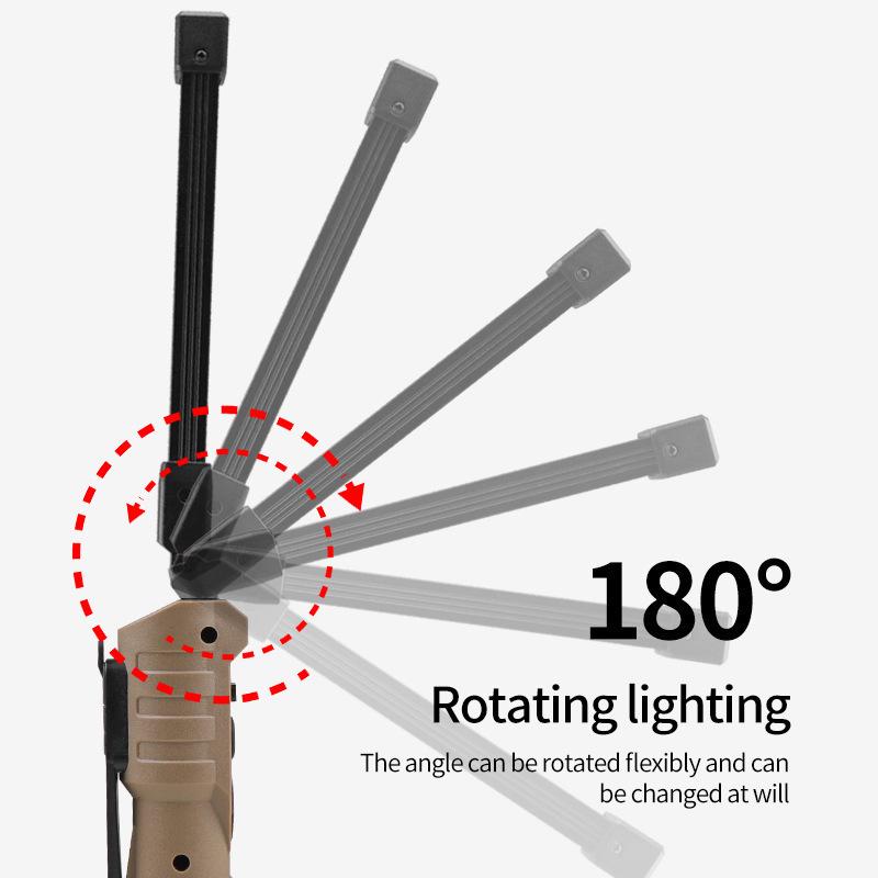 FT20 Dual-Sided COB LED Folding Work Light with Strong Magnetic Base and Three Light Modes for Emergency & Auto Repair.