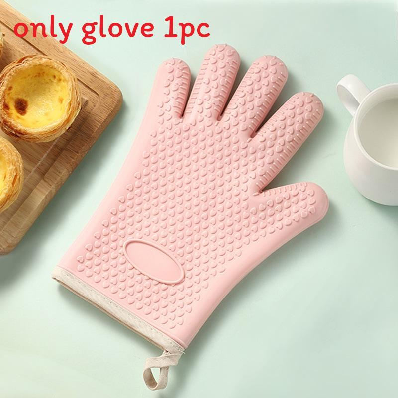Guanti da forno in silicone con presa antiscivolo per la sicurezza in cucina, per cucinare e cuocere