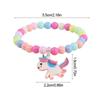 5pcs Rainbow Unicorn Colorful Beads Bracelet Kids Birthday Party Favors for Guest Goodie Bag Pinata Filler Girls Christmas Gift