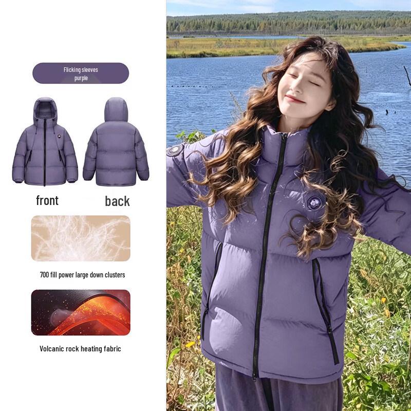 CAMEL Panda Unisex Hooded Duck Down Puffer Jacket