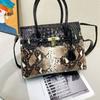 Handbag Snakeskin Pattern Personalized Shoulder Bag Crocodile Pattern Large Capacity Messenger Women'S Bag