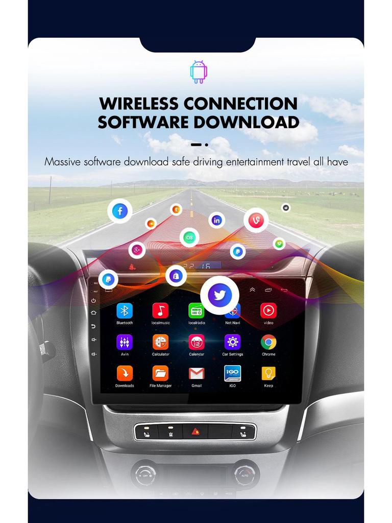 Compatible Renault Kwid Android Navigation System with WiFi, GPS, Reversing Camera, and MP3 Player for 15 Models