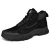 Men's High Top Shoes Plush Style Men's Outdoor Hiking Shoes Trend Men's Work Clothes Shoes Thick Soled Men's Casual Shoes
