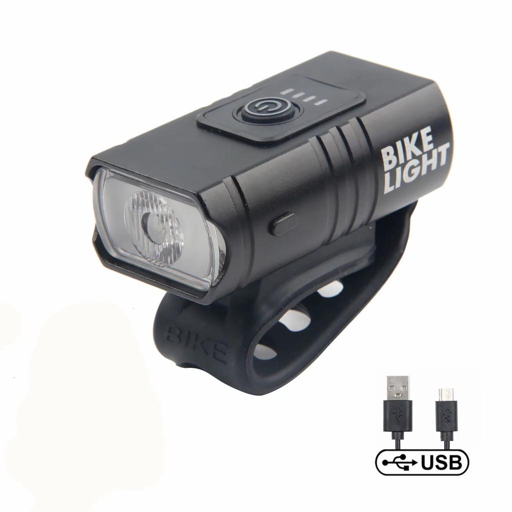 Double T6 Bicycle Aluminum Alloy Headlights, High Lumens, Far and Near Light, Outdoor Riding Lights, USB Charging Front and Rear Lamp Sets.