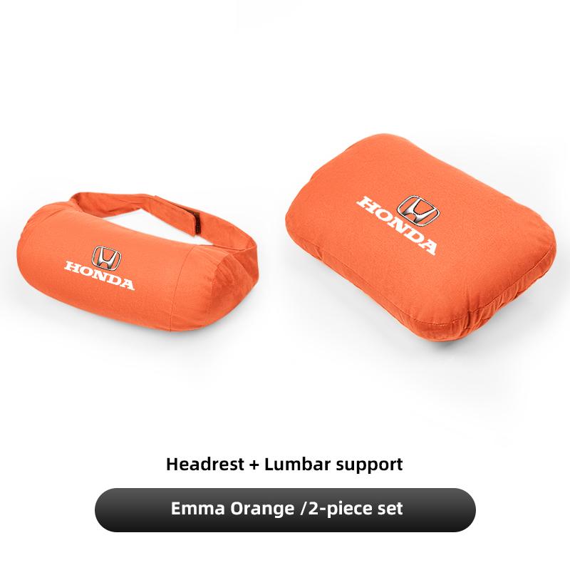 Car Neck Support Pillow Waist Pillow Auto Logo Seat Headrest For Honda Civic Accord Crosstour Spirior Odyssey Avancier UR-V CR-Z