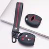 Silikonowe etui na kluczyk z 3 przyciskami i brelokiem do Ford Focus Fiesta Mondeo Fusion Escape, Pasuje do Ford Focus Fiesta Mondeo Escape, Akcesorium ochronne