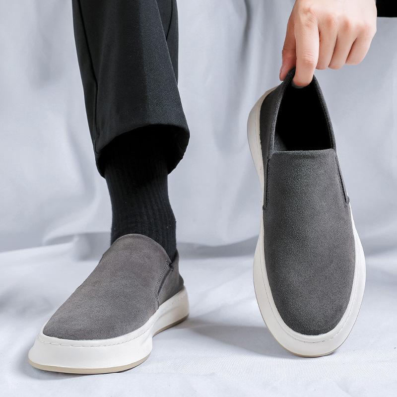 Loafers Men's New Summer Breathable Soft-soled Foot Shoes One-pedal Lazy Shoes Thick-soled Casual Board 90084-R