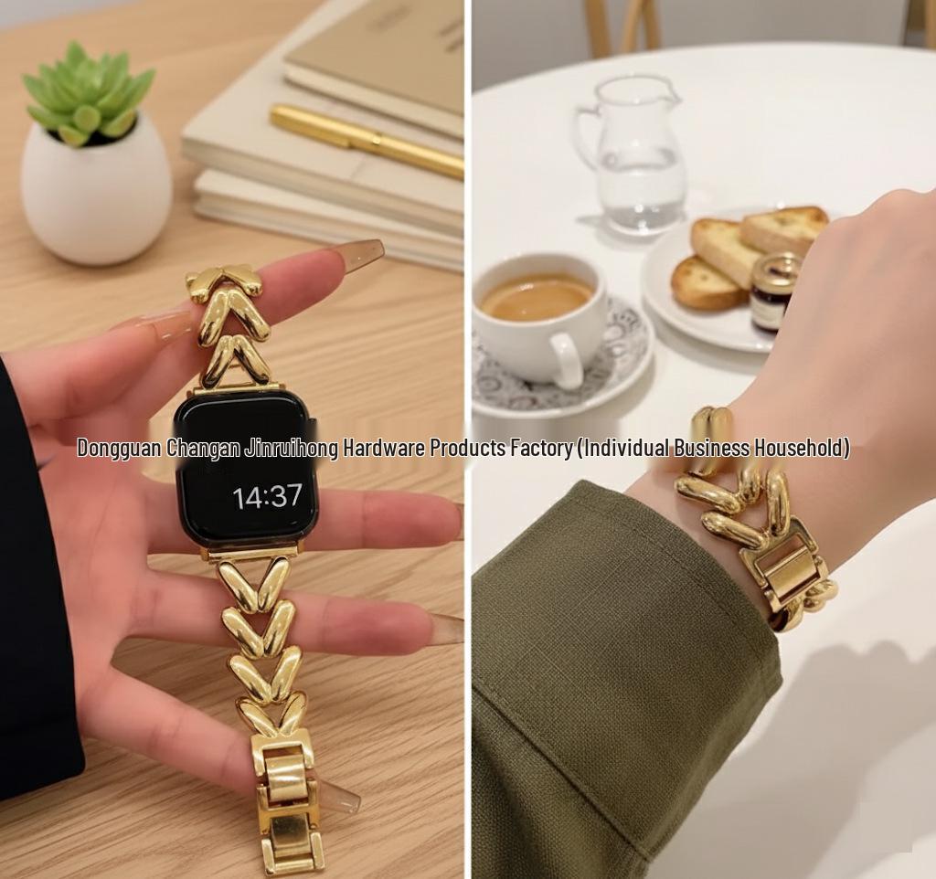 V-förmiges Herz Apple Watch Armband - Kompatibel mit iWatch, Huawei, Samsung Modebändern