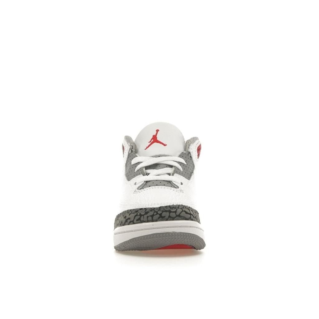 Air Jordan 3 Retro TD Fire Red 2022 Baby Sneakers White Cement-Grey Black DM0968-160
