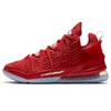 Nike LeBron 18 'X-Mas In LA' (Unisex) University Red / Hyper Punch / Metallic Gold / Lucky Green Basketball Shoes DB8148 601
