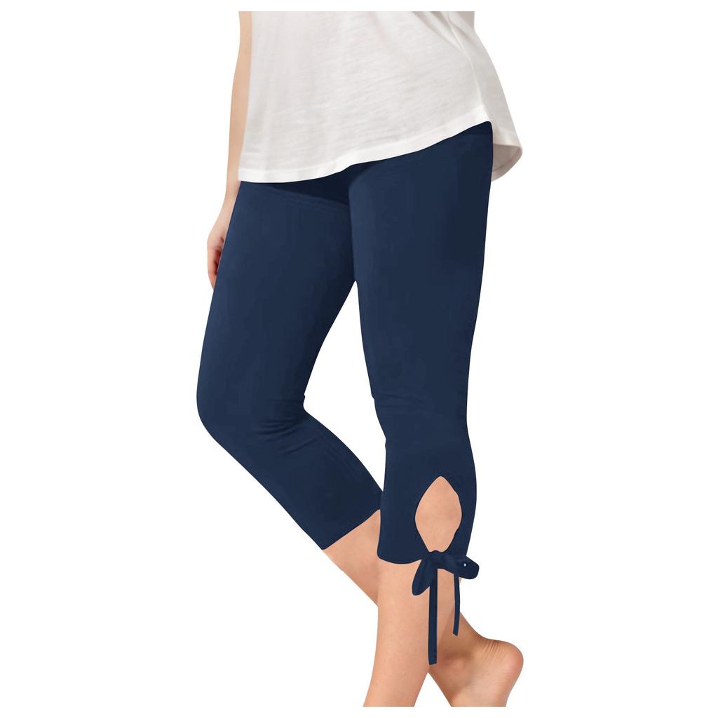 Children's  Fashionable Solid Color Cute Girls Casual Sports Yoga Pants Cropped Pants Leggings