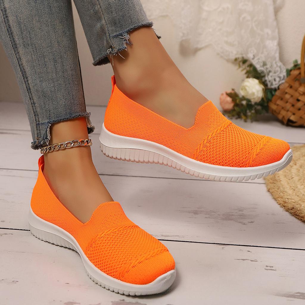 Damen Atmungsaktive Mesh Slipper Sommer Komfort Flache Schuhe