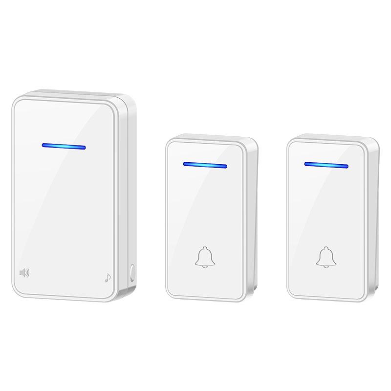 Wireless Smart Doorbell with Generator and Plug-in, Long-Range Remote Control, Elderly Call Button for Home Use