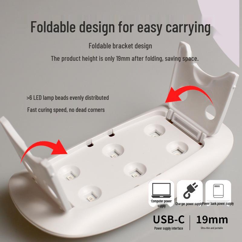 Portable UV Nail Gel Curing Lamp for Quick Drying Nail Art