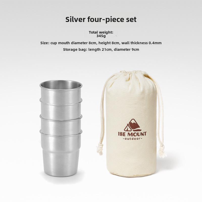 Mehrzweckbecher aus Edelstahl für den Außenbereich zum Campen, für Bier, Kaffee, Wasser und Getränke