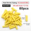 80pcs Carp Fishing Accessories Heat Shrink Tubing Dual Wall 3:1 Fits Hooks 1 2 4 6 And Oversized Hooks 1/0 2/0  For Carp Fishing