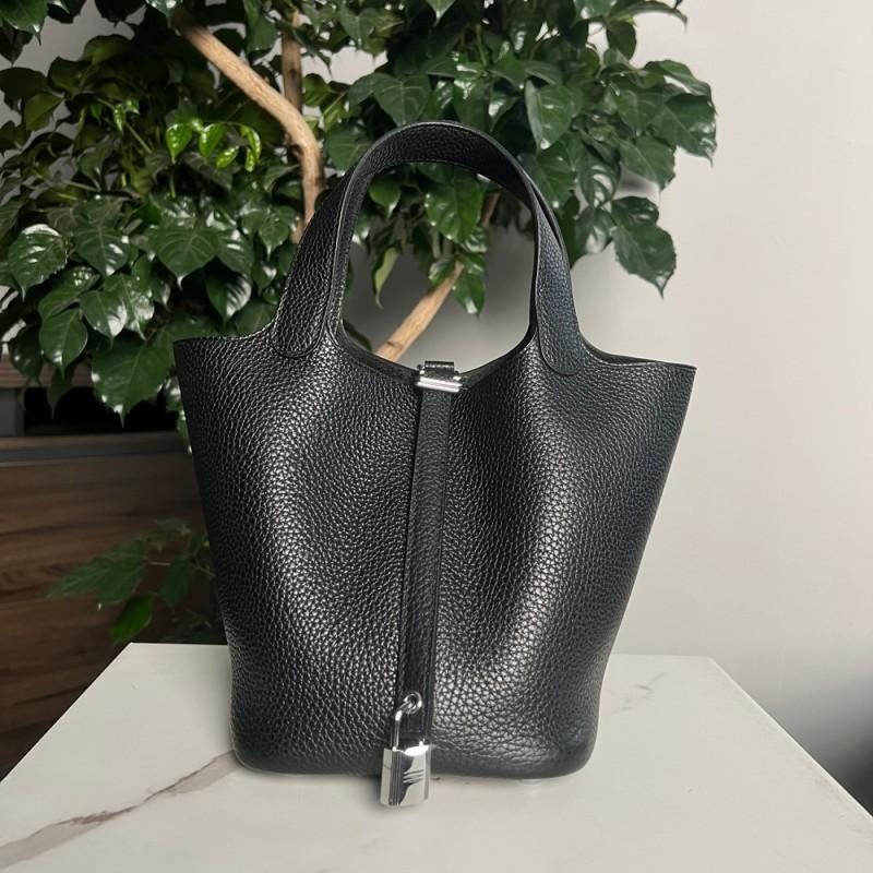 Fabrik-Rindleder Erste Schicht Vollhandgenäht Wachsfaden Gemüsekorb Tasche Ganzstahl-Beschläge Gebürstete Öl-Kante Tragbar K-Wort Handwerker Code