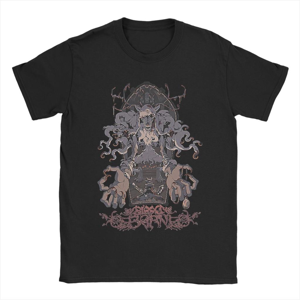 Unisex s Bloodbornes Dark Souls T Shirts Pure Cotton Clothing Vintage Short Sleeve Crewneck Tees Summer TShirt