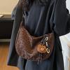 2025 New Fashion Simple Fashion Large-capacity Dumpling Bag Niche Retro Leopard Print One-shoulder Crossbody Bag Trend