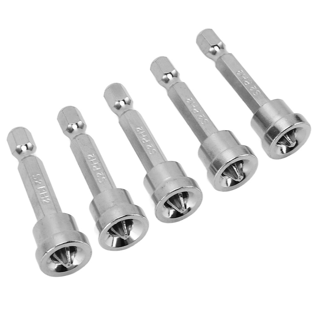 Magnetic Screwdriver Bit 50mm Chrome Vanadium Steel Rustproof Hex Shank Positioning Bit for Power