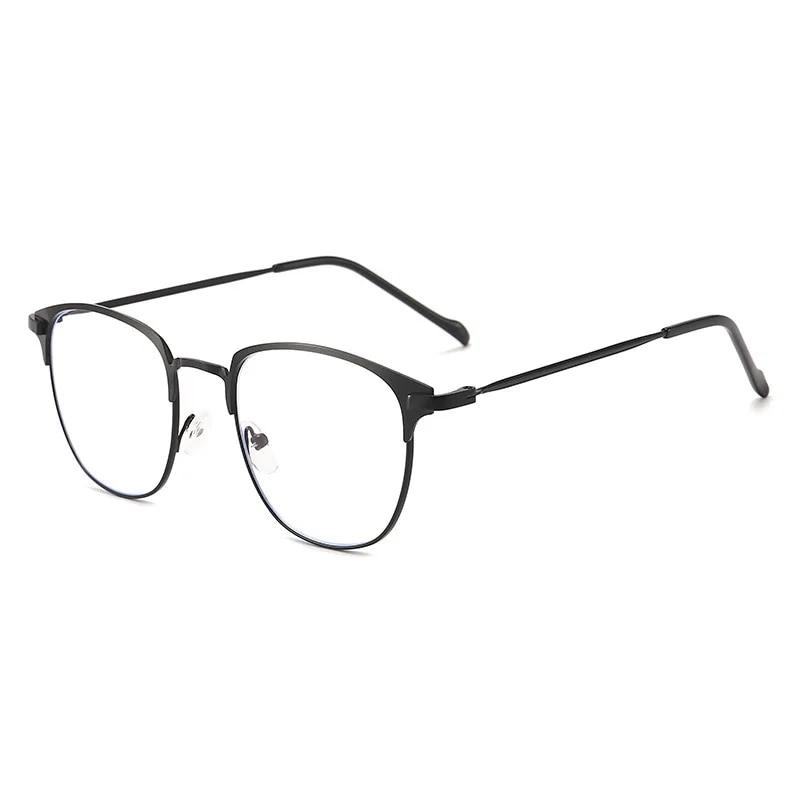 Fashion unisex square Plain glasses for men women Metal frame glasses for party eyeglasses Gentle Black eyebrow frame