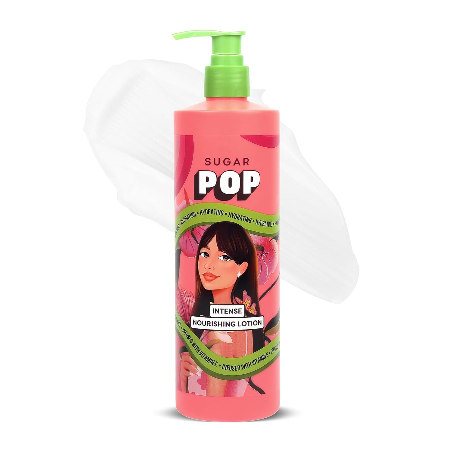 SUGAR POP Интенсивно питающий лосьон с витамином Е Осветляющий лосьон для тела Для всех типов кожи Нелипкий 400 мл