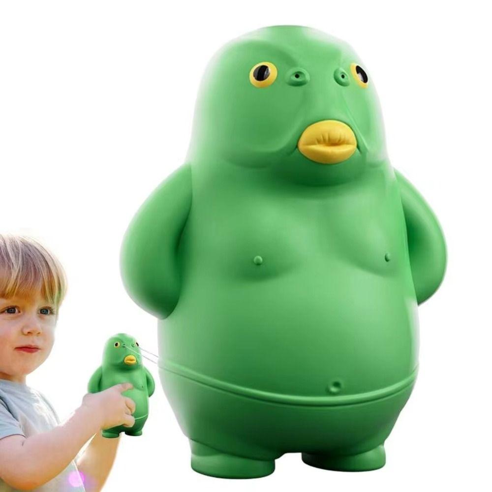 Spray Water Green Head Fish Bath Toys Long Range Swimming Water Toys Press Water Spray Toy  Bathtub