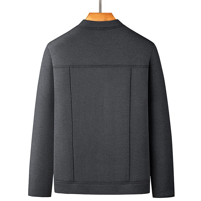 Winter Plus Velvet Grandpa Style Cotton Jacket for Seniors