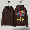 Unisex Oversized Drop Shoulder Hoodie Pants Set With Graffiti Print Cotton Blend Winter Casual Loungewear
