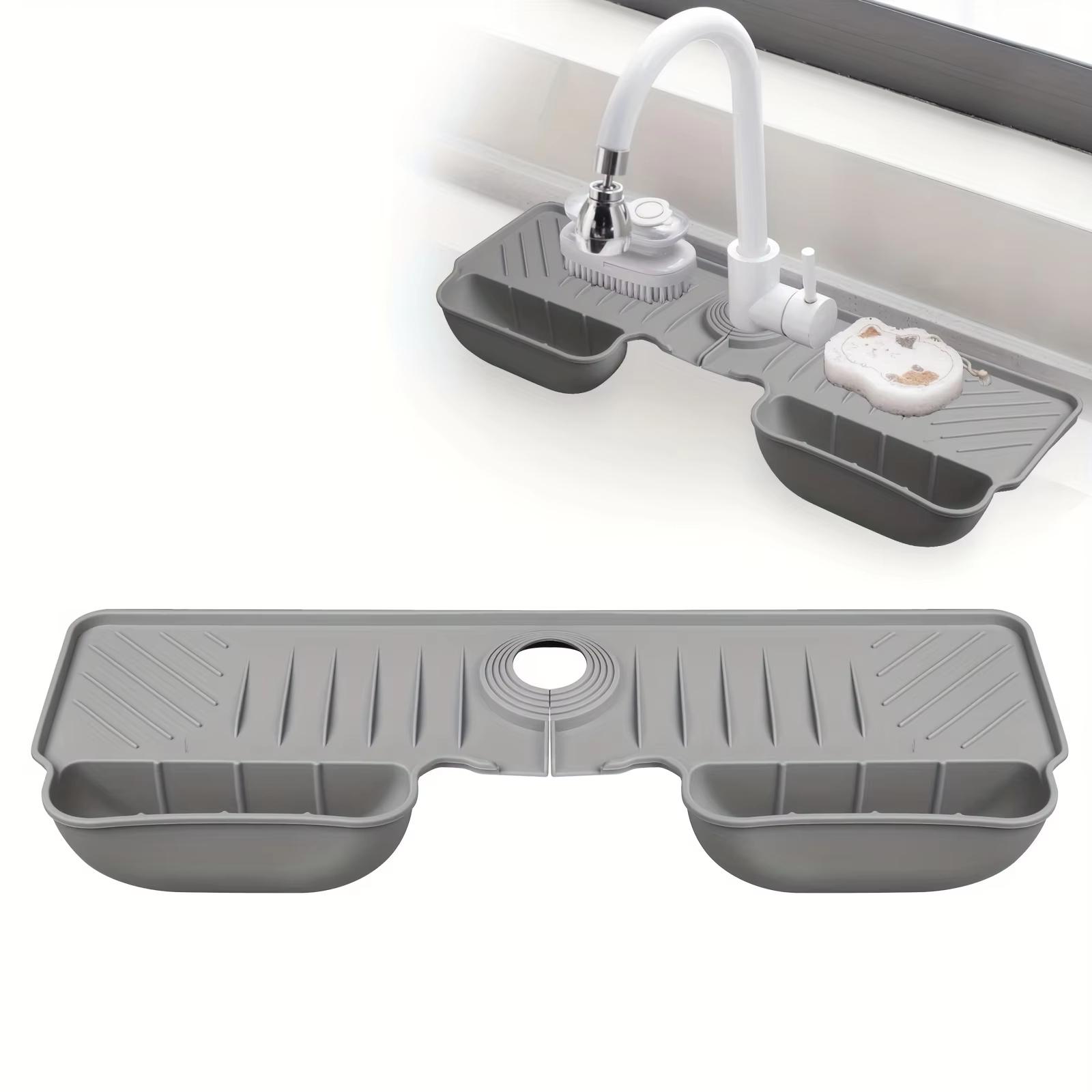 

Kitchen Faucet Absorbent Mat Sink Splash Guard Silicone Drainage Drying Pad Countertop Protection Kitchen Tool Accessories 2025 серый