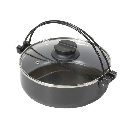 

Bestco Bistro Festa IH Sukiyaki Pot with Glass Lid, 20cm, Diamond Coat, NQ-0062