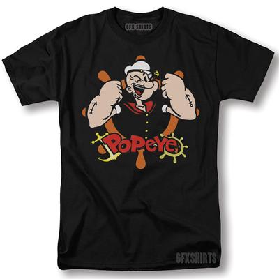 Tricou Popeye Marinarul Design Grafic Retro Vintage Desen Animat Clasic Tricou Unisex