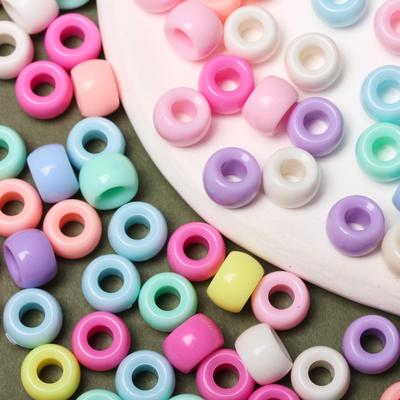 50ks/sáček 5,5 mm x 8,5 mm Barevný poník Akrylová móda Dívčí vlasy Korálky s velkými dírkami pro výrobu šperků Náramek Náhrdelník DIY doplněk