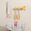 2Pcs Plastic Hairband Storage Hook L-Shape Waterproof Hair Rope Storage Rack Space Saving Hair Tie Display Holder Office