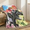 The Q-quintessential Quintuplets Throw Lightweight 240g Flannel Blanket Soft Skin-friendly for Summer Cooling