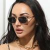 3pcs Fashion Small Square Sunglasses Women Brand Designer Metal Frame Square Punk Sun Glasses Men Popular Glasses UV400