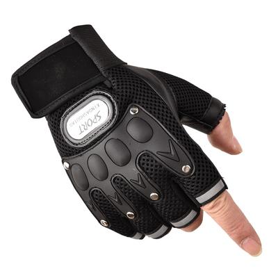 Hard Shell Half Finger Cycling Gloves Men's Motorcycle Outdoor Sports Anti-Slip Anti-Gloves Women