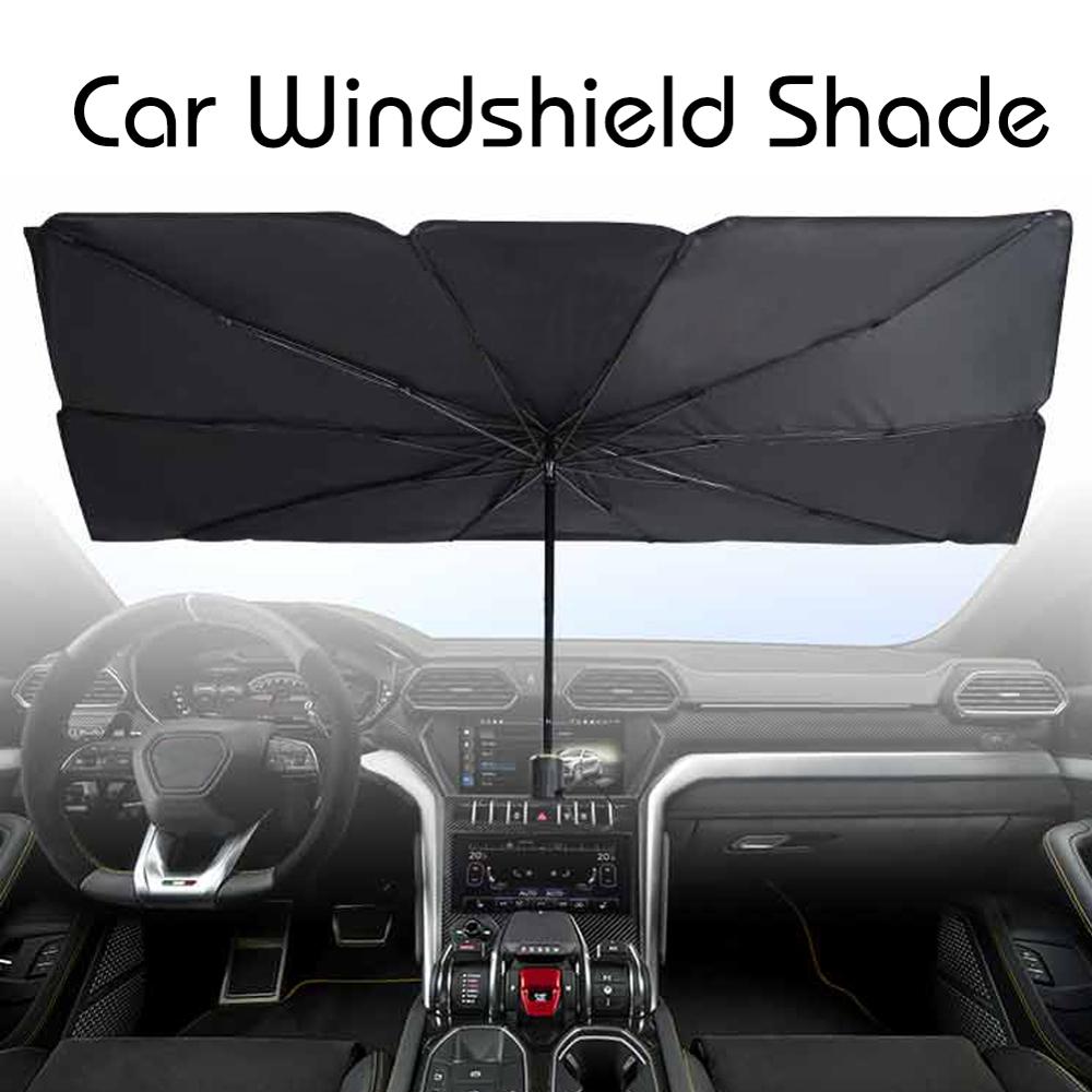 Car Sunshade Umbrella-style Front Glass Sunshade Sunscreen Heat Insulation Cloth Car Windshield Sunshade Car Umbrella