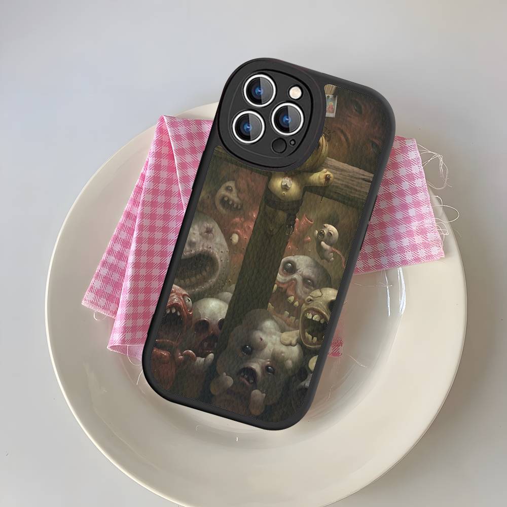 Game The Binding Of I-Isaac For IPhone 16 15 14 13 12 11 Pro Max Plus Shockproof Leather Soft Phone Cover