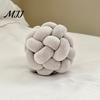 Stylish Creative Throw Pillow Knot Ball Pillow, Round Ball, Soft Knotted Cozy Support for Reading Decorative Cushion Sofa Couch, Modern Bedroom Living