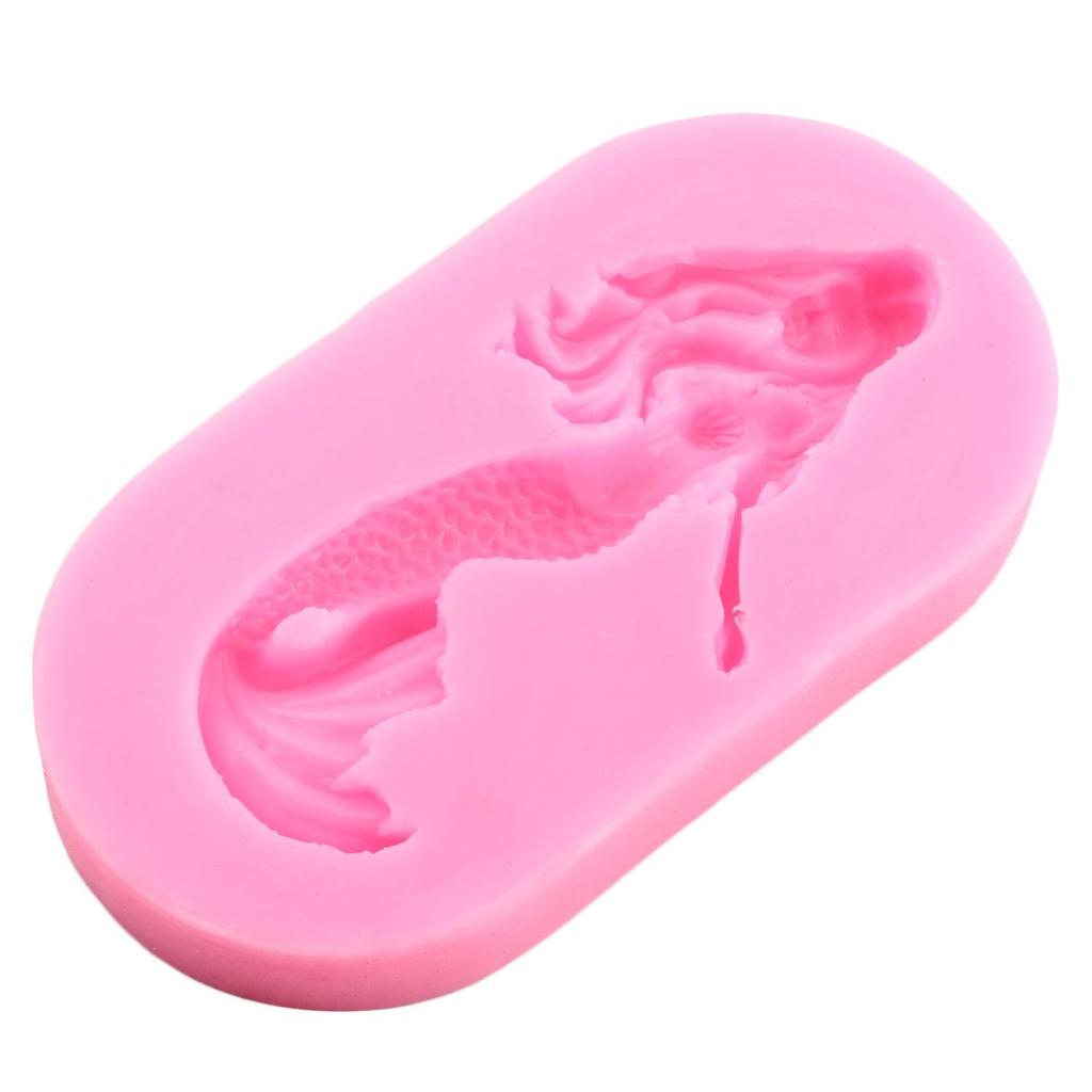 Mermaid Silicone Mold Fondant Cake Decorating Tools Fishtail Chocolate Mould Birthday Wedding Gumpaste Sugarcraft Baking